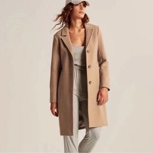 Abercrombie and Fitch Tan Dad Coat